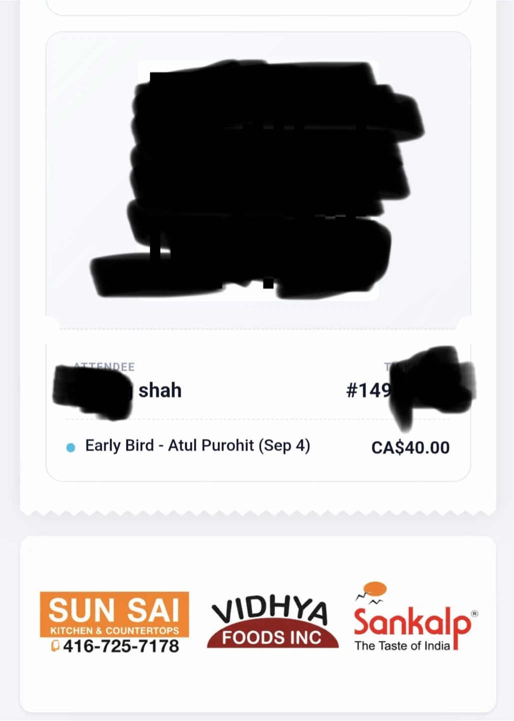 Early Bird Ticket for Atul Purohit Event - Sep 4
