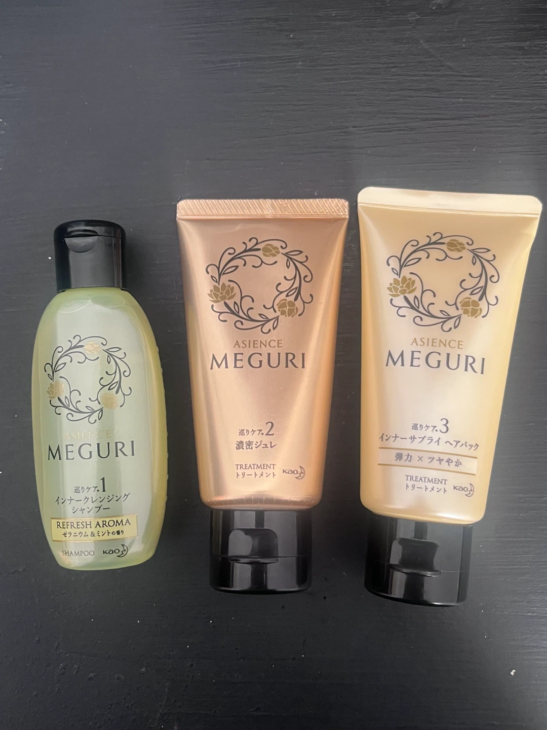 Japan Hair Care Bundle - Shampoo, MEGURI 3pc Set, Merit - photo 4