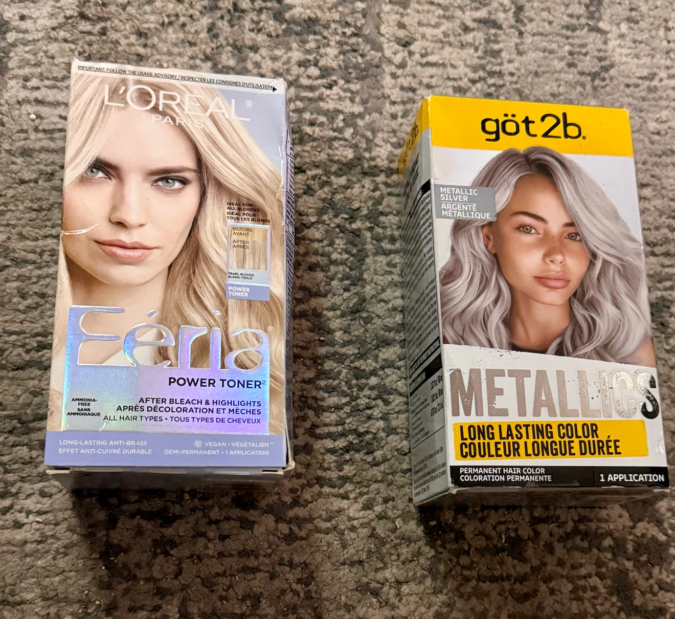 L'Oréal Féria Power Toner & got2b Metallics Permanent Hair Color
