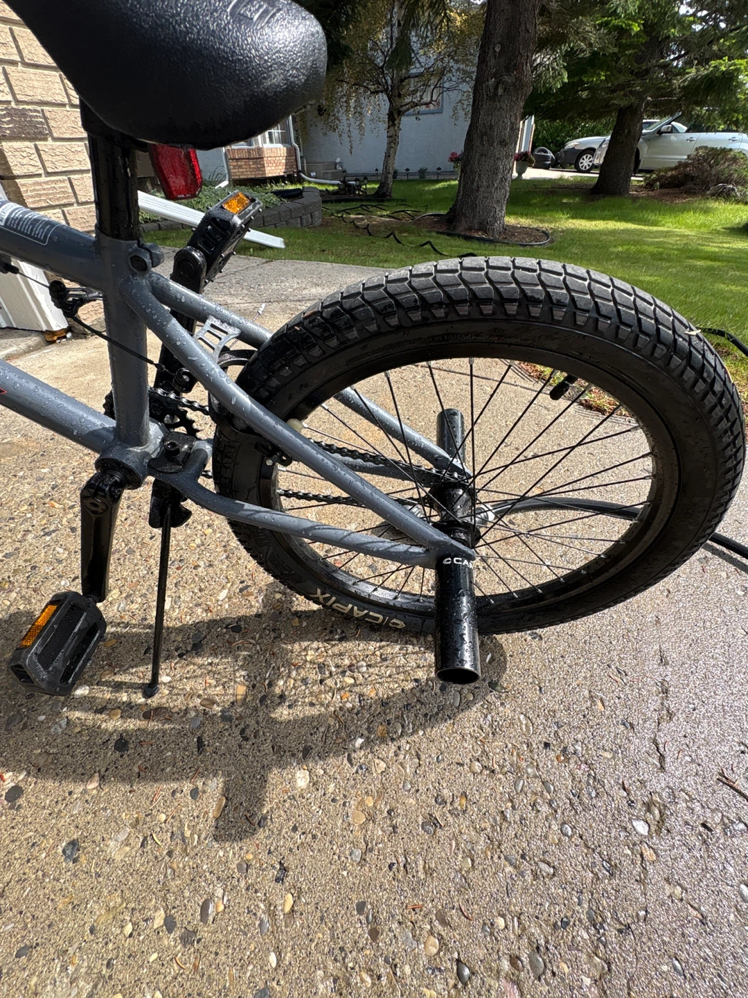 Gray BMX Bike with Orange Grips - photo 3