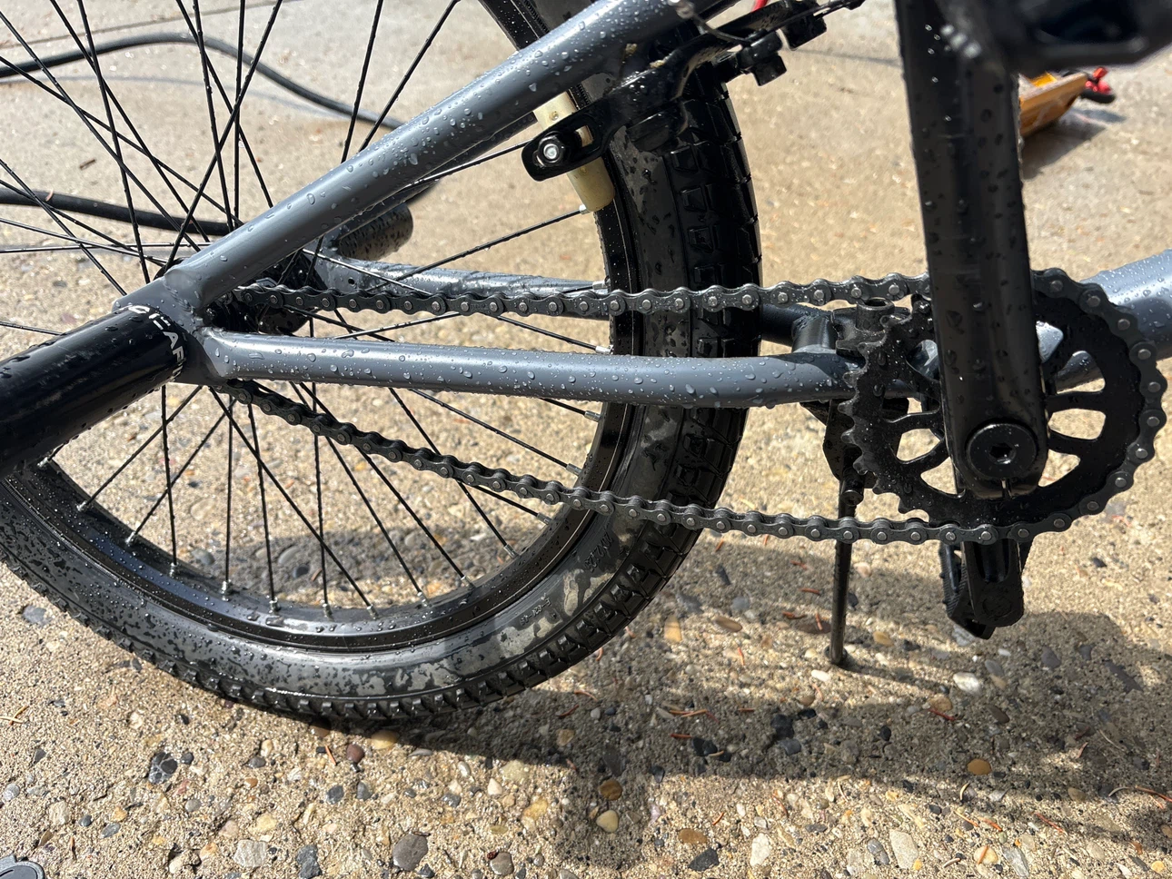 Gray BMX Bike with Orange Grips - photo 4