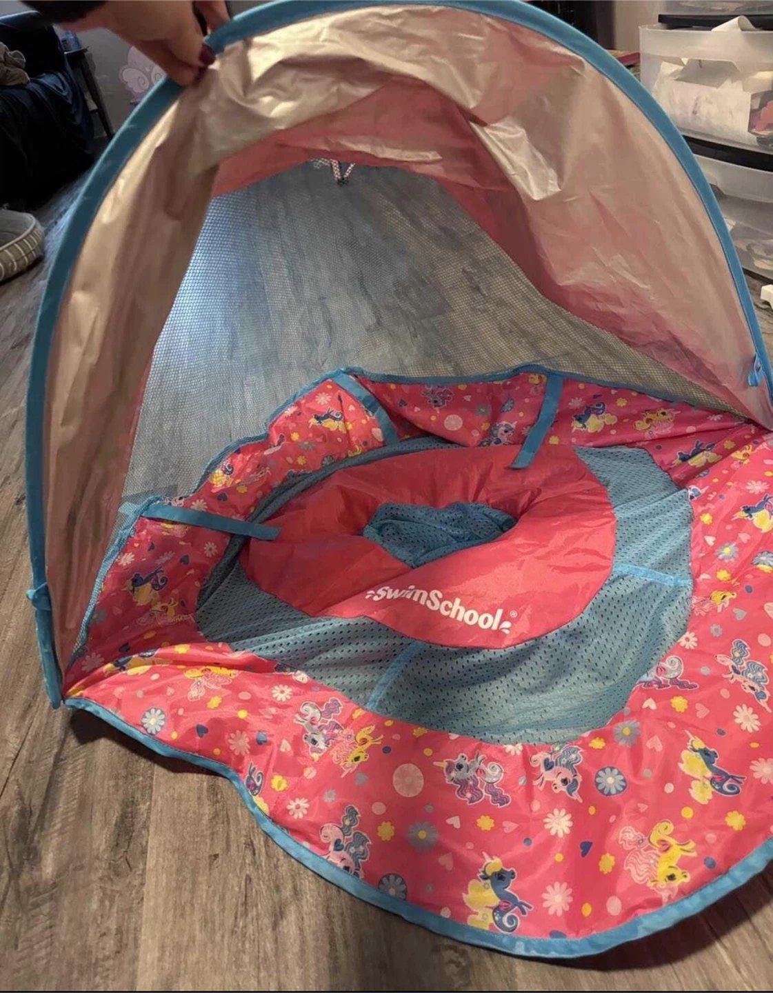 SwimSchool Baby Pool Tent with Ring - photo 2