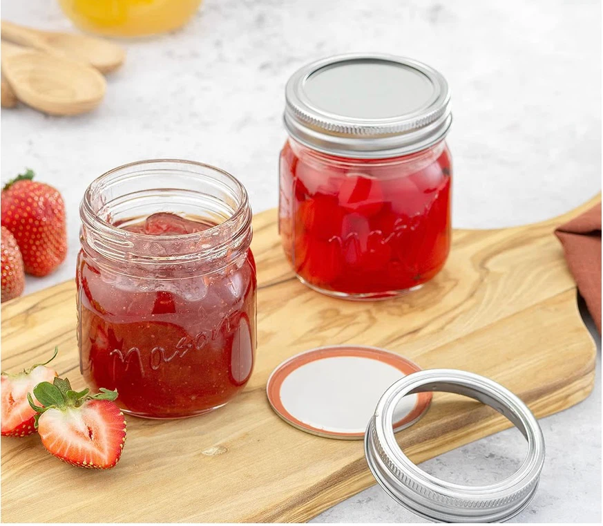 JoyJolt 6-Pack 8 Oz Mason Jars with Lids - photo 2