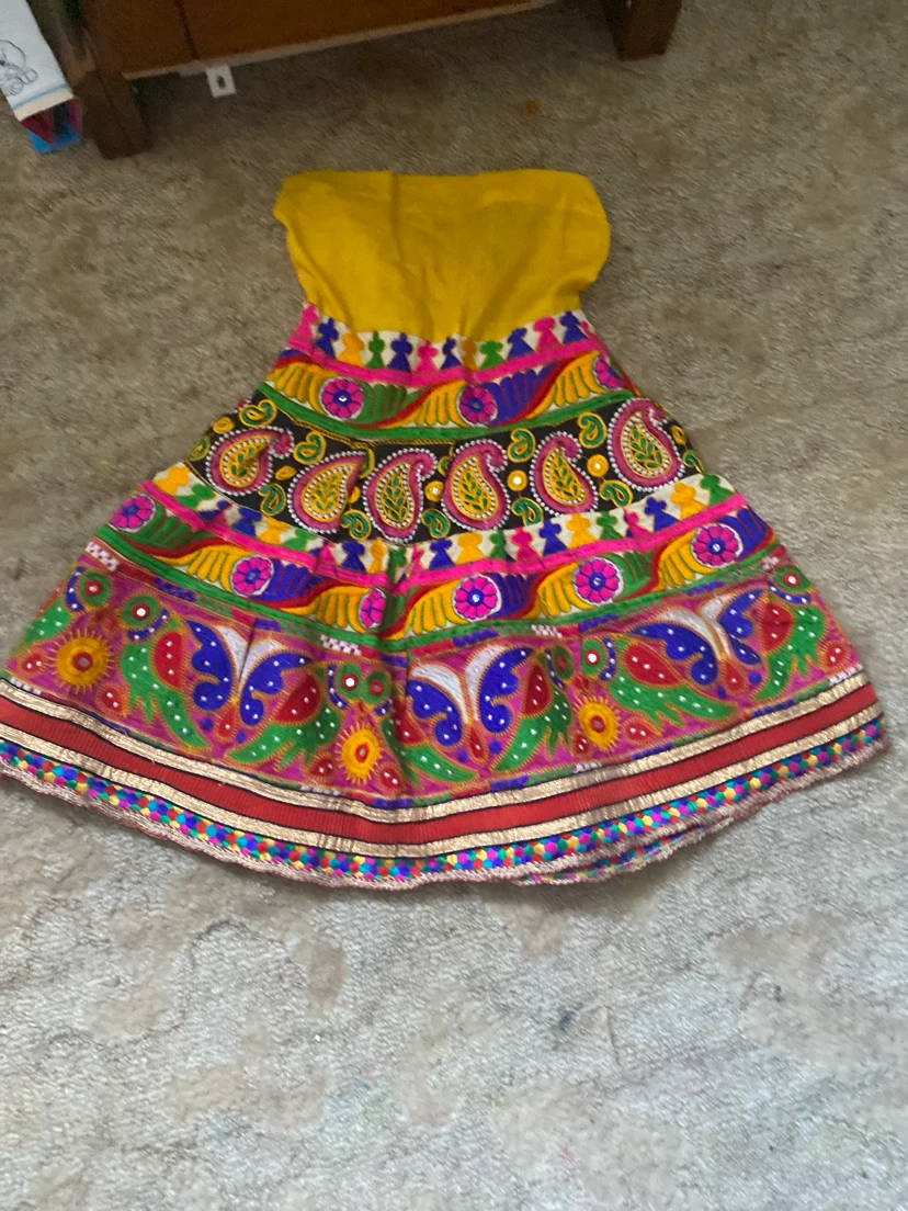 Embroidered Yellow Bodice Skirt