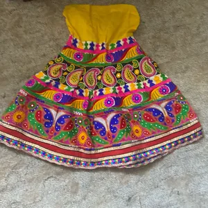 Embroidered Yellow Bodice Skirt