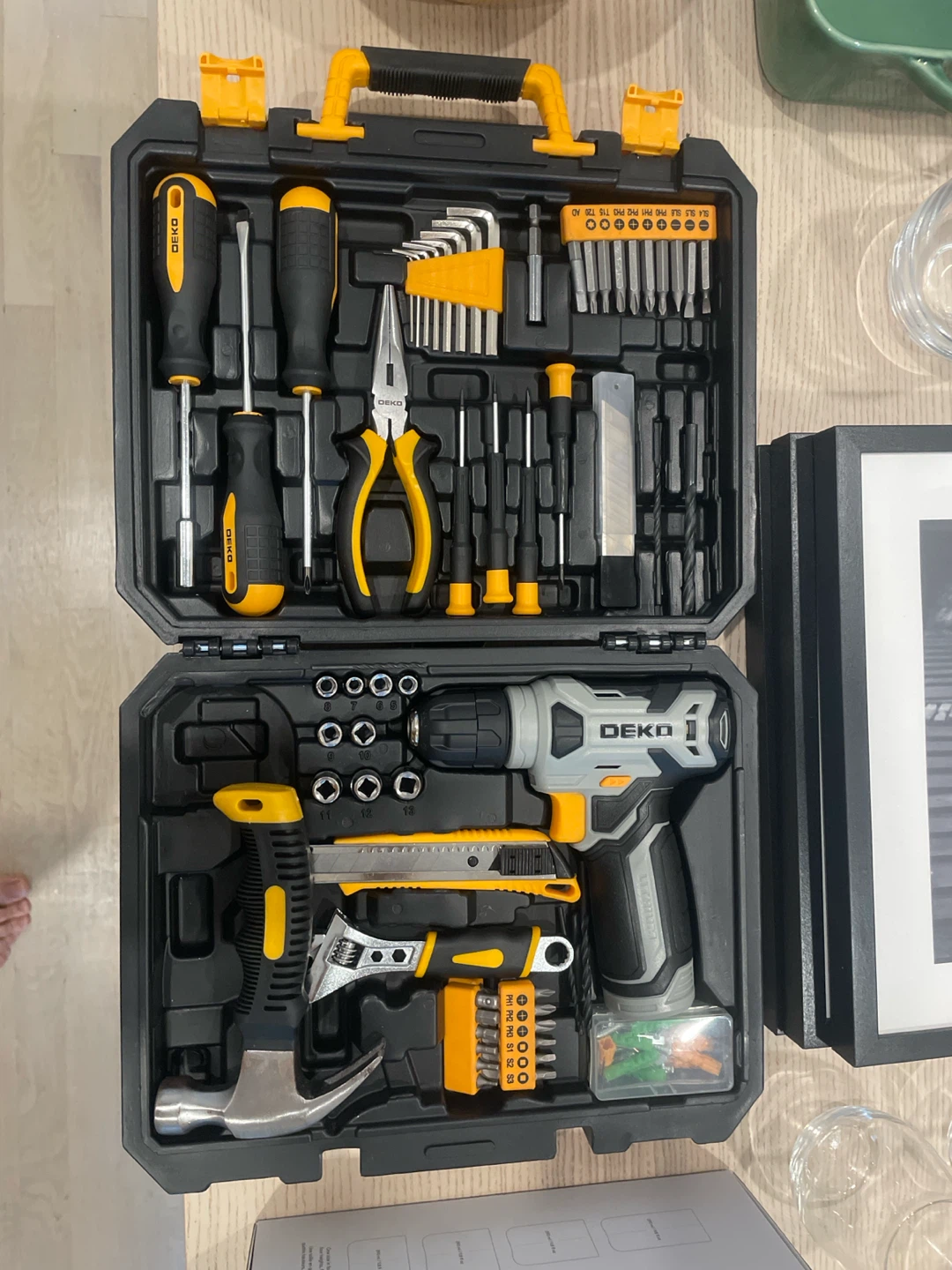 DEKO Tool Kit with Cordless Drill