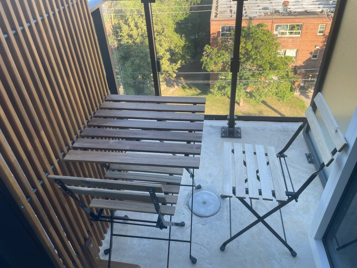 IKEA Patio Table & Chairs Set + Privacy Screen + Cushions - $200 - photo 2