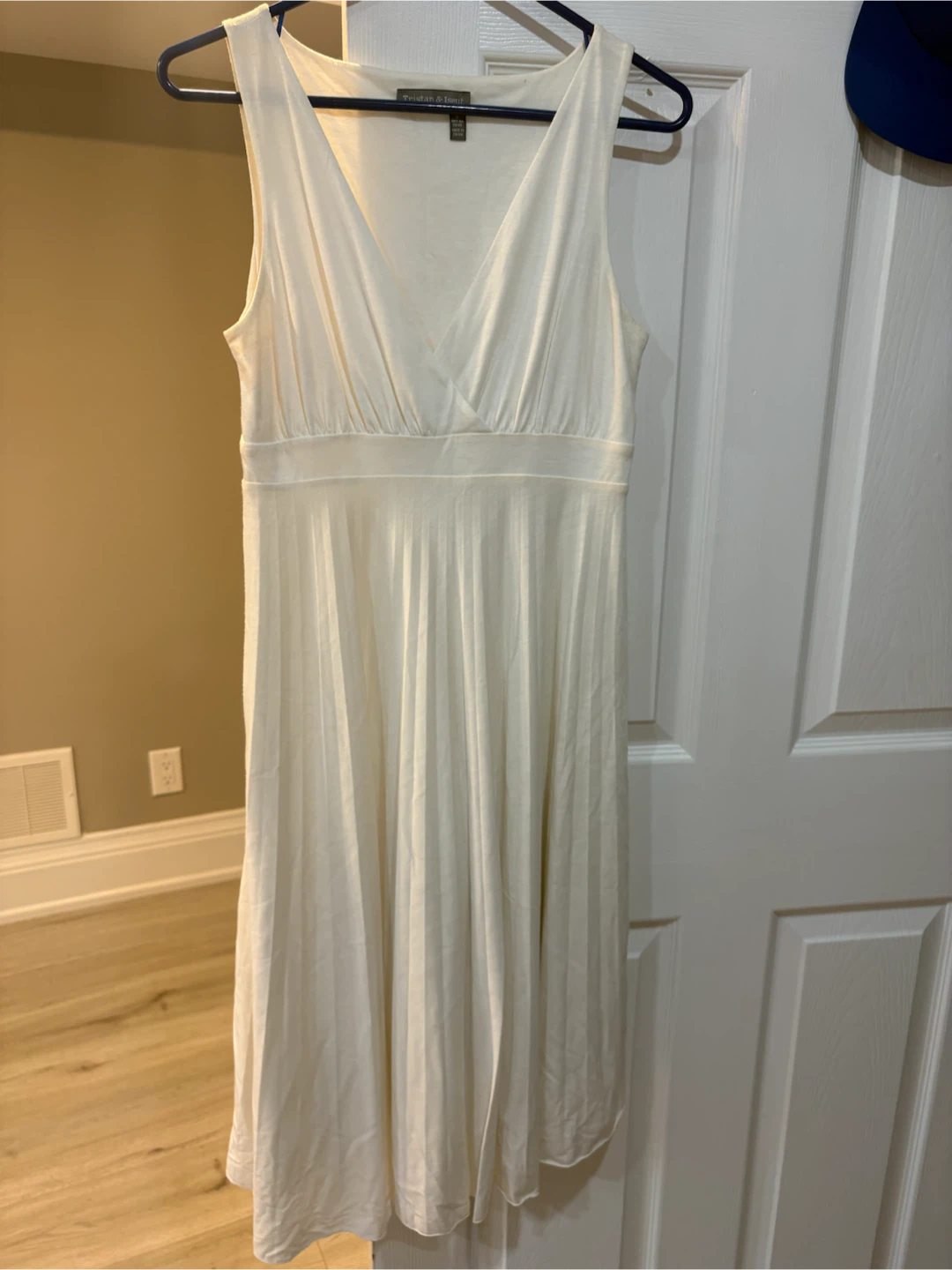 Tristan & Iseut Cream Sleeveless Dress Size S
