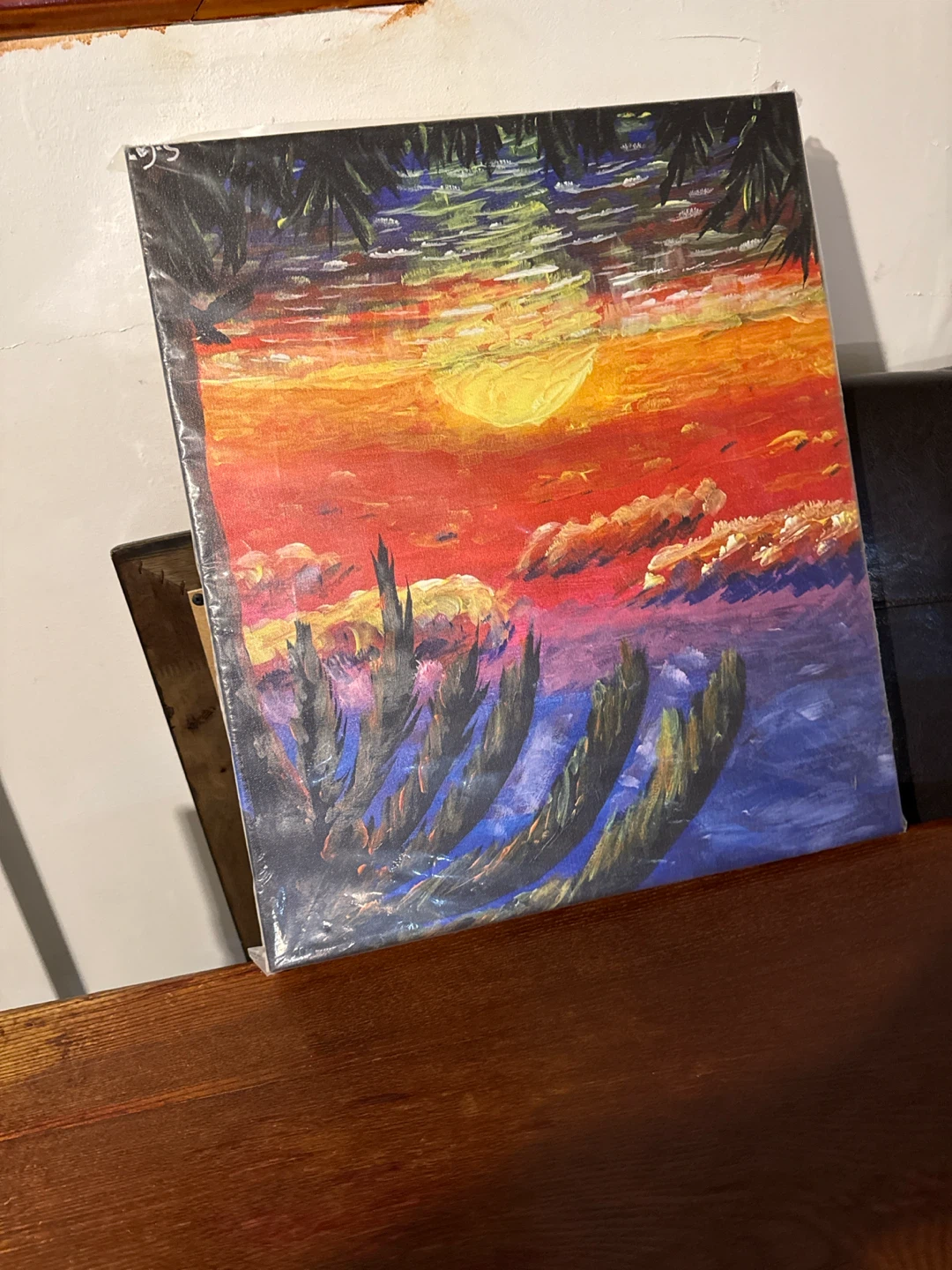 Sunset Palm Trees Canvas Painting - photo 5
