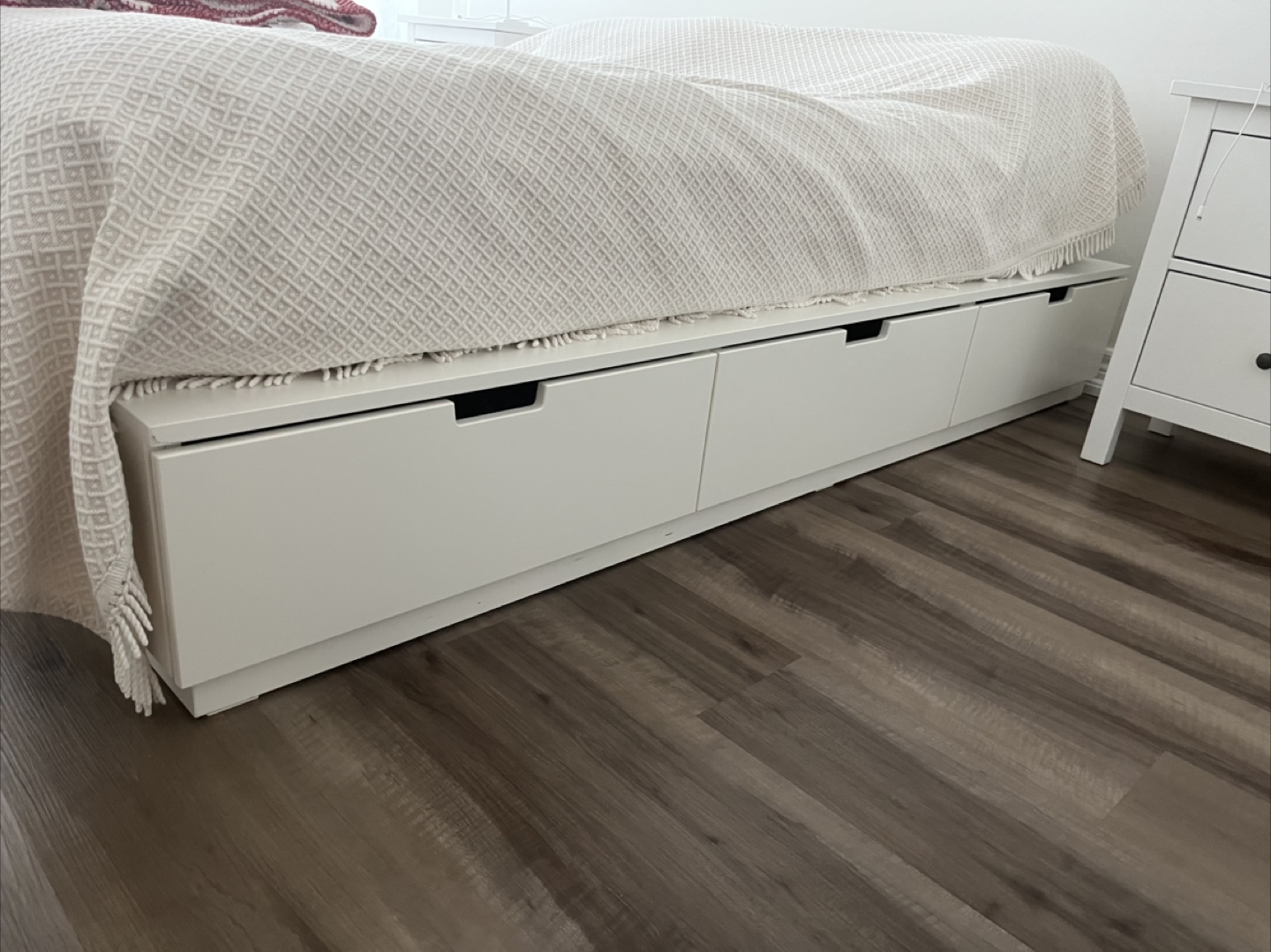 IKEA Bed Frame with 6 Drawers - White - photo 2