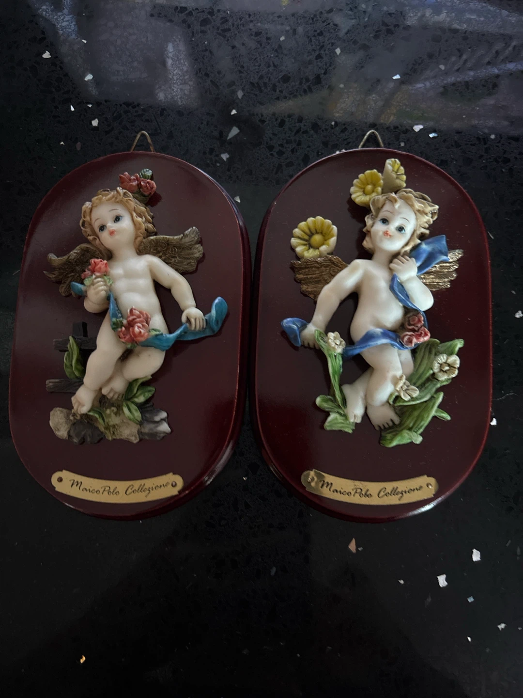 Pair of Marco Polo Cherub Wall Plaques