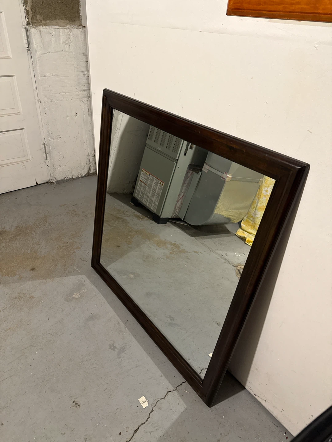 Square Wood Frame Mirror - photo 2