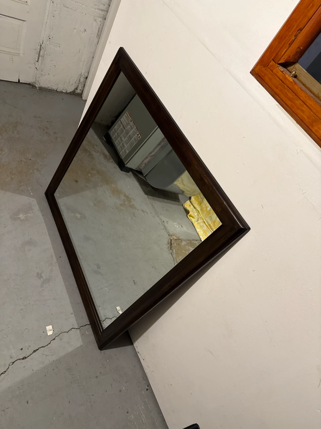 Square Wood Frame Mirror - photo 3