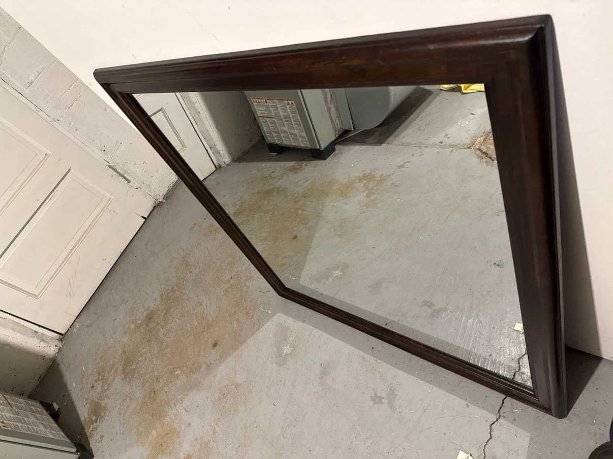 Square Wood Frame Mirror - photo 5