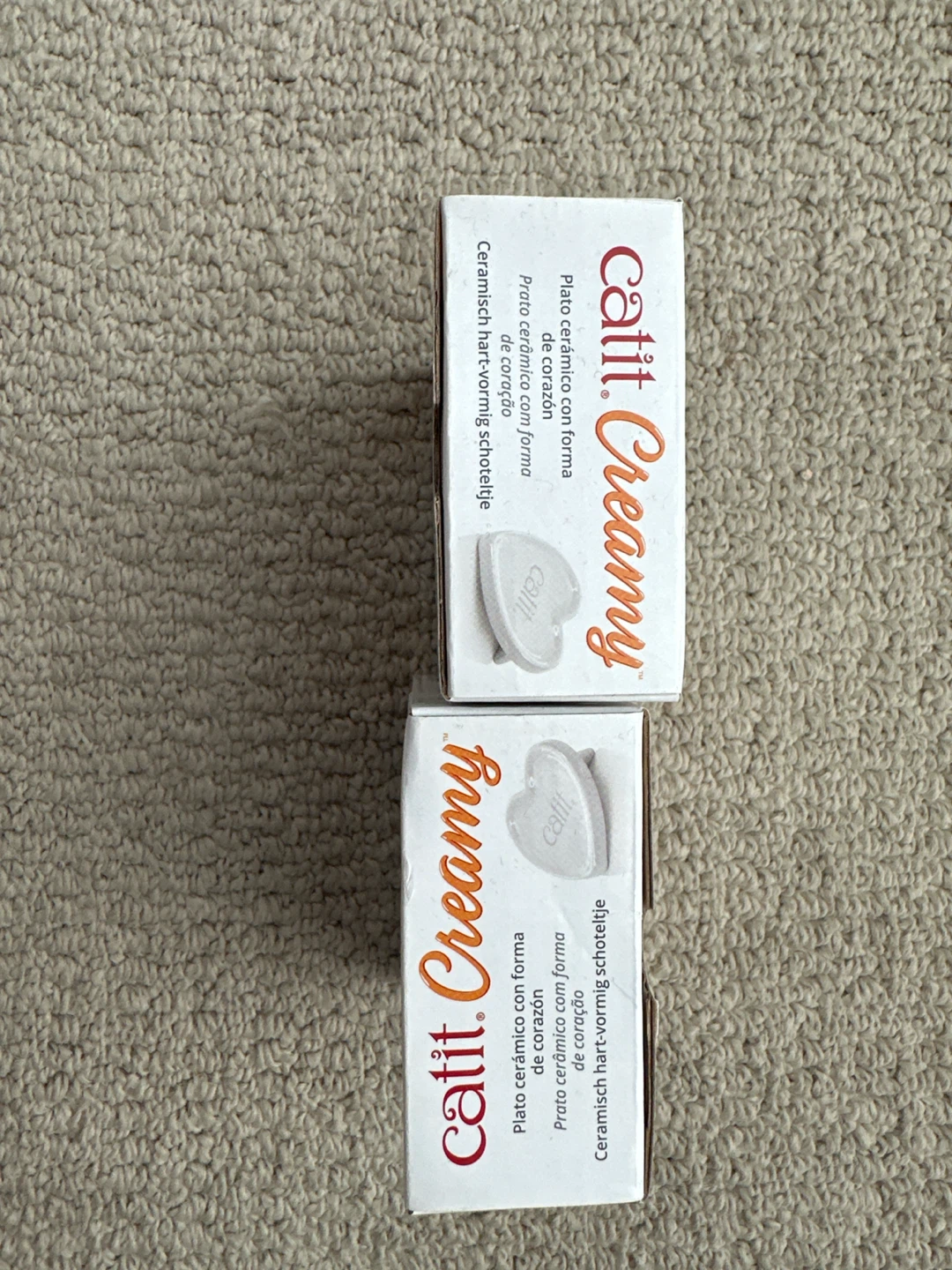 Catit Creamy Ceramic Heart-Shaped Dish x2 - photo 2