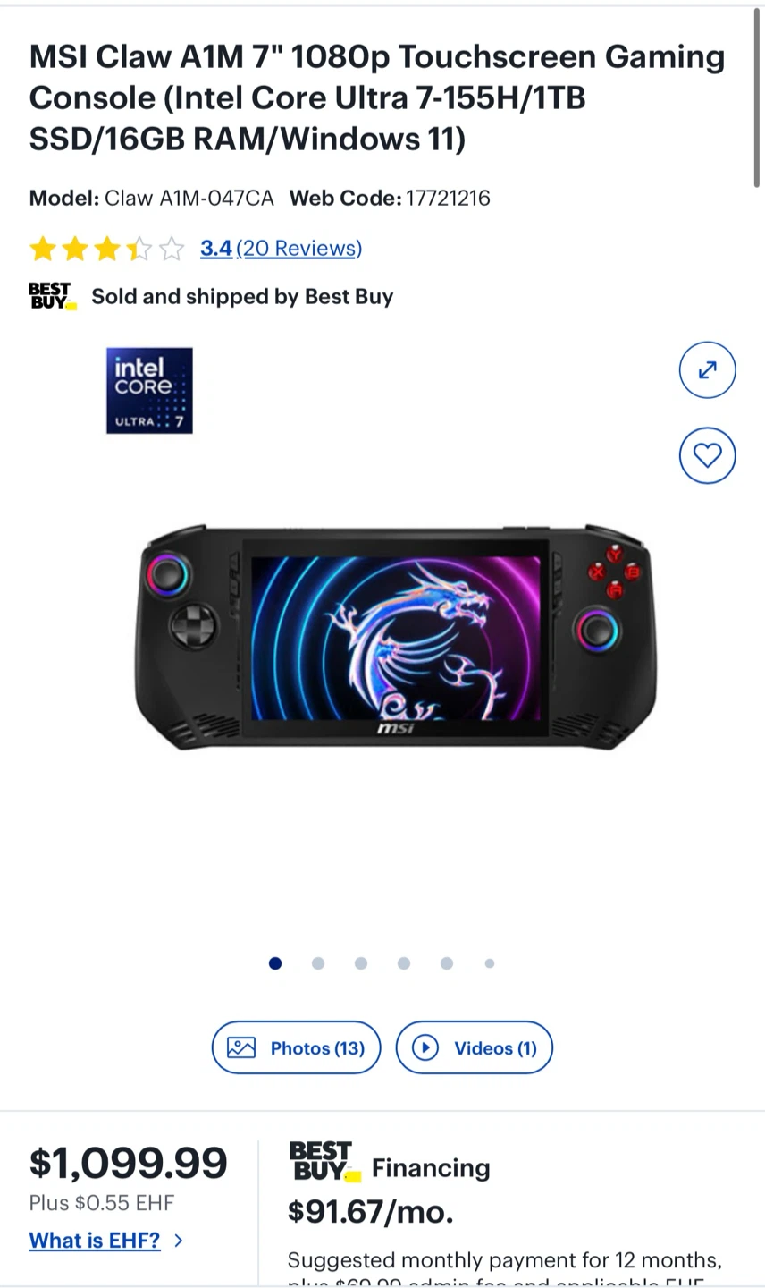 MSI Claw handheld console - photo 4