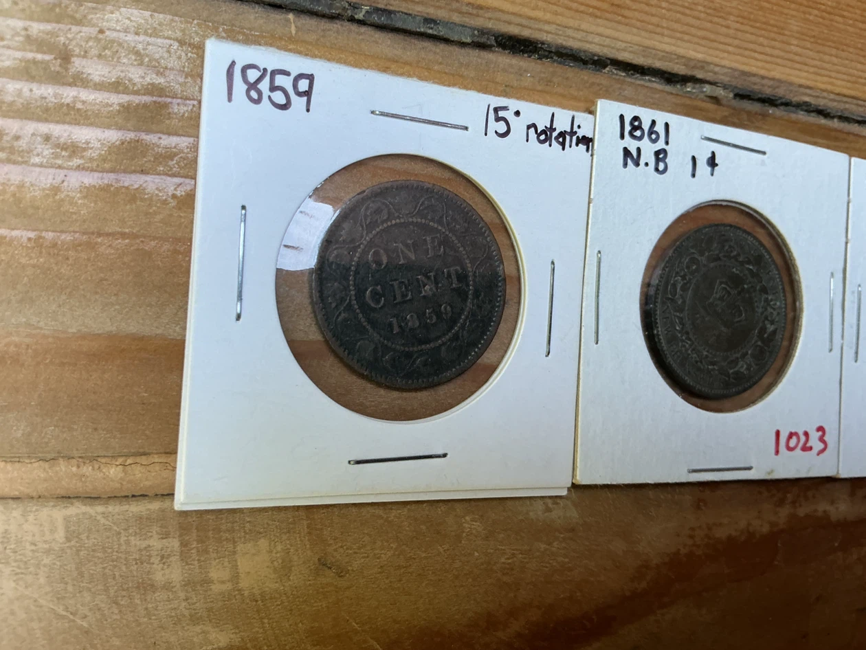 1859, 1861, 1864, 1871 & 1890 ONE CENT Collectible Coins - photo 2