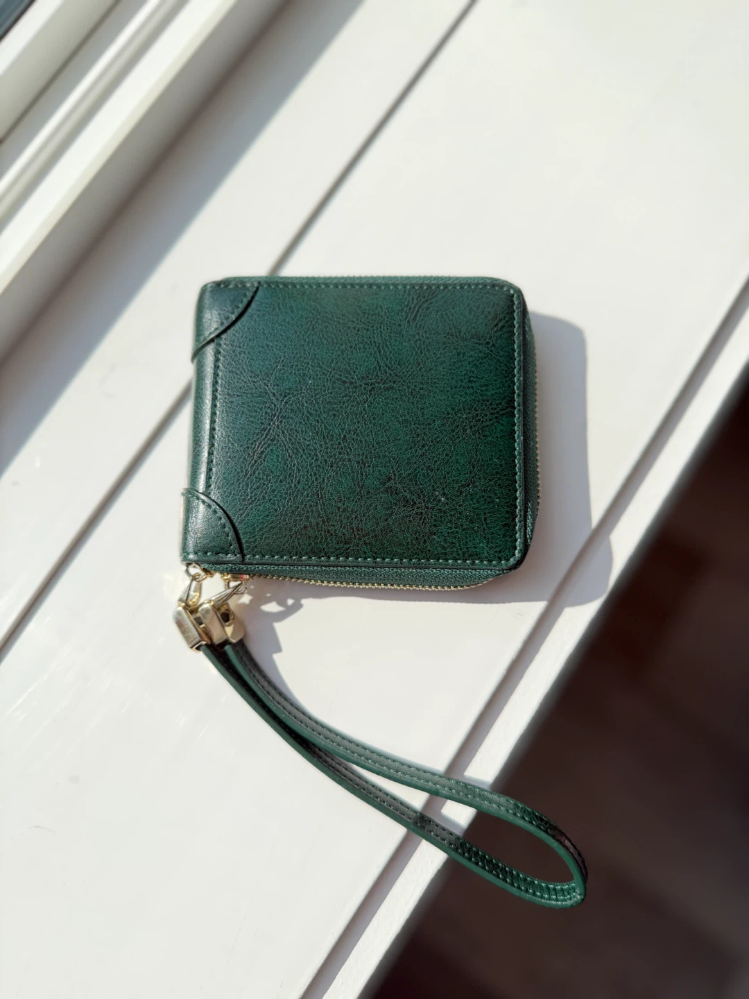 Green Zip Around Wallet