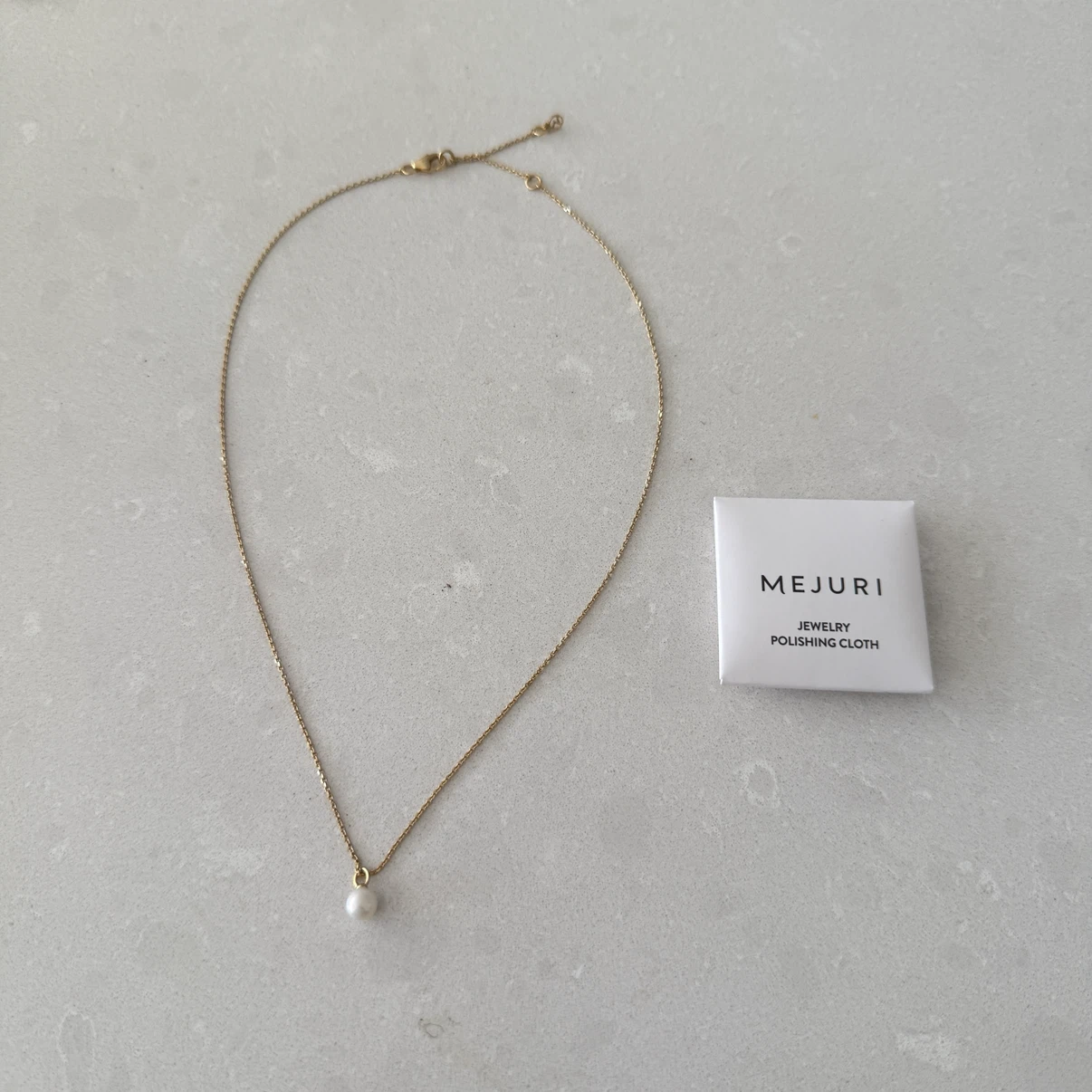 Mejuri Gold Vermeil Pearl Necklace