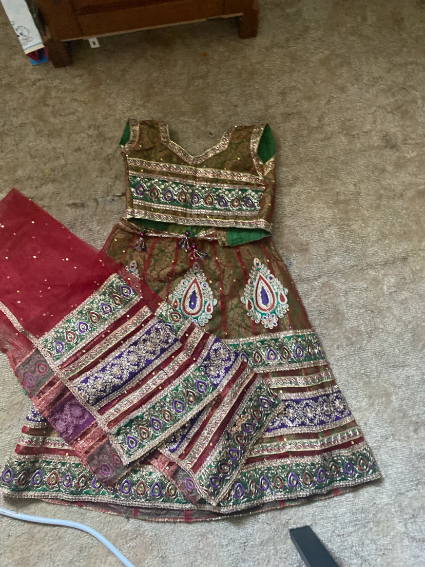 Embroidered Lehenga Choli Set with Dupatta