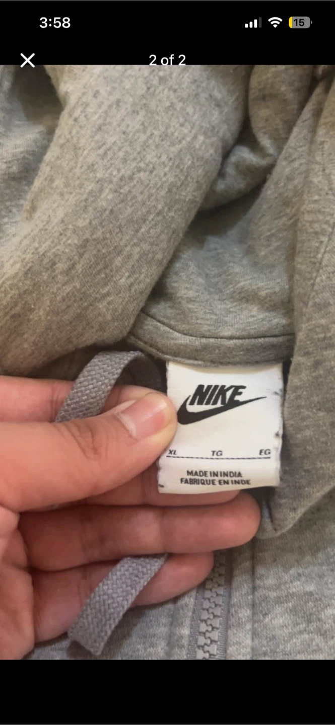 Nike Grey Full Zip Hoodie - photo 2
