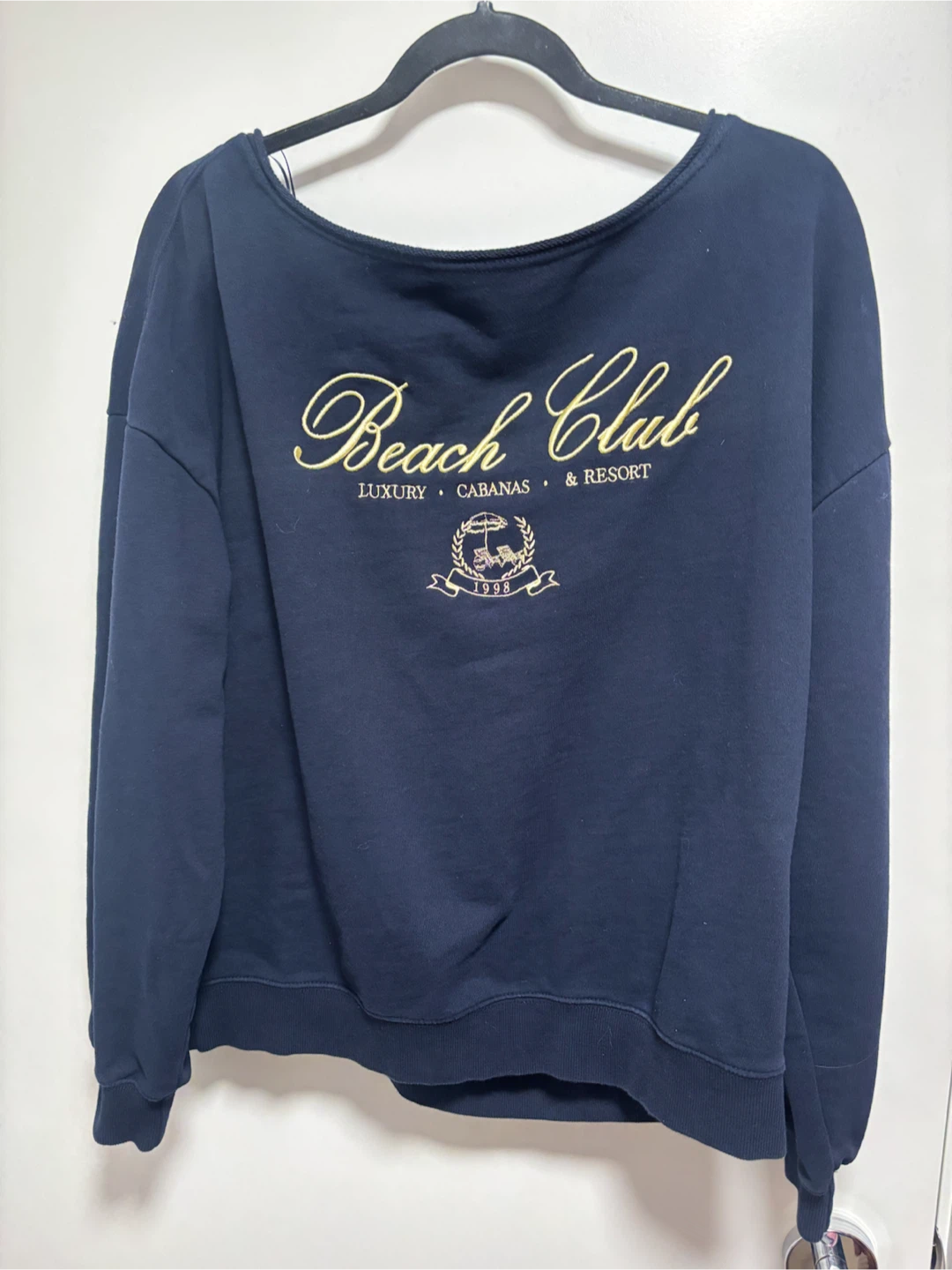 GARAGE Navy Blue "Beach Club" Sweatshirt - M