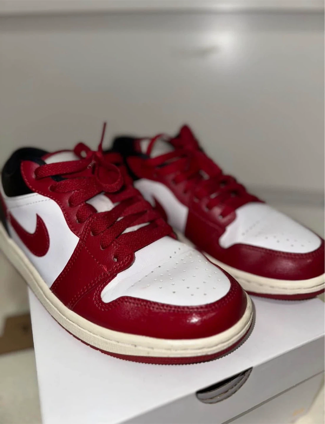 Air Jordan 1 Low Sneakers - White/Red - photo 2