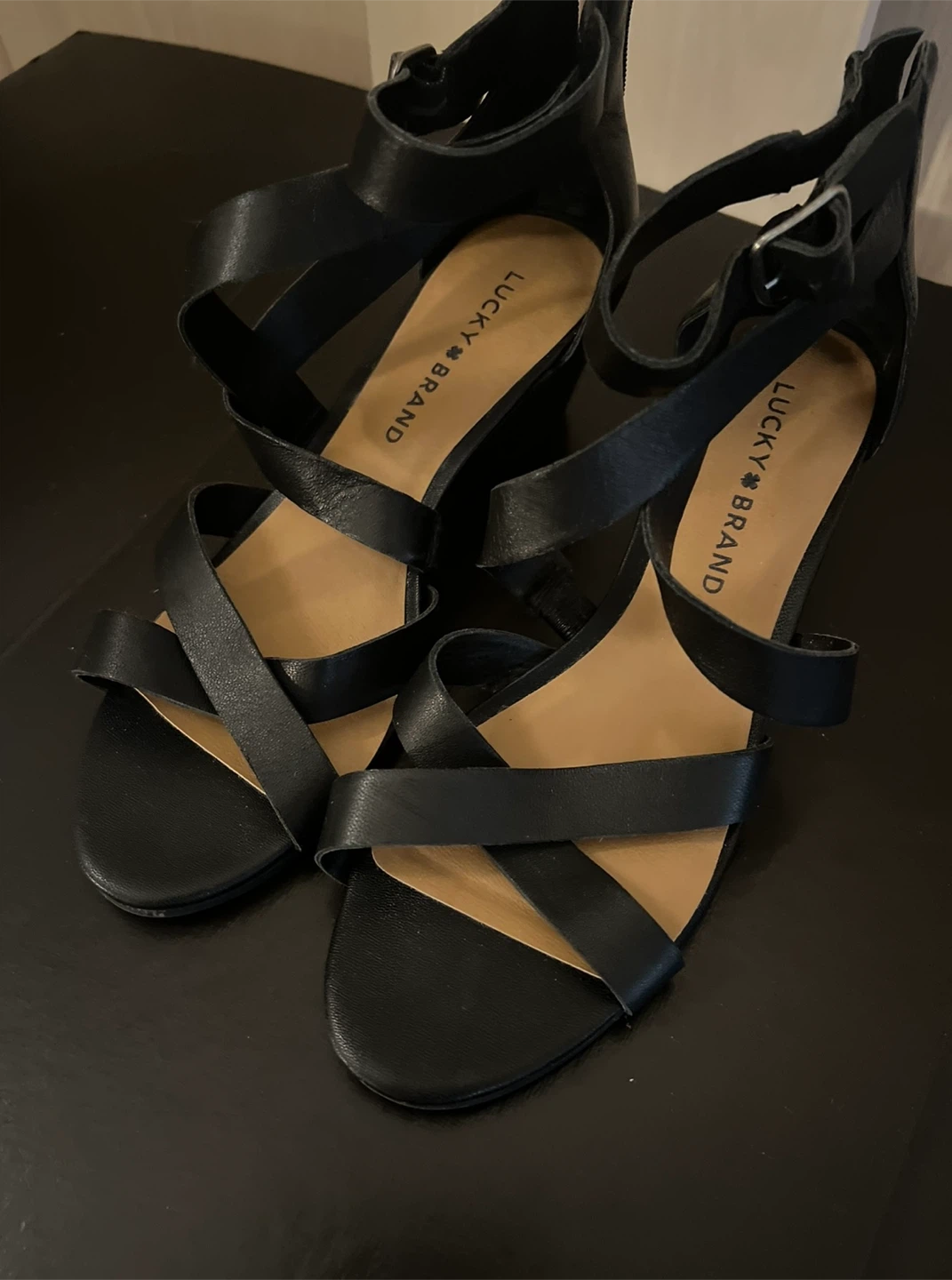 Black Wedge Sandals - photo 2