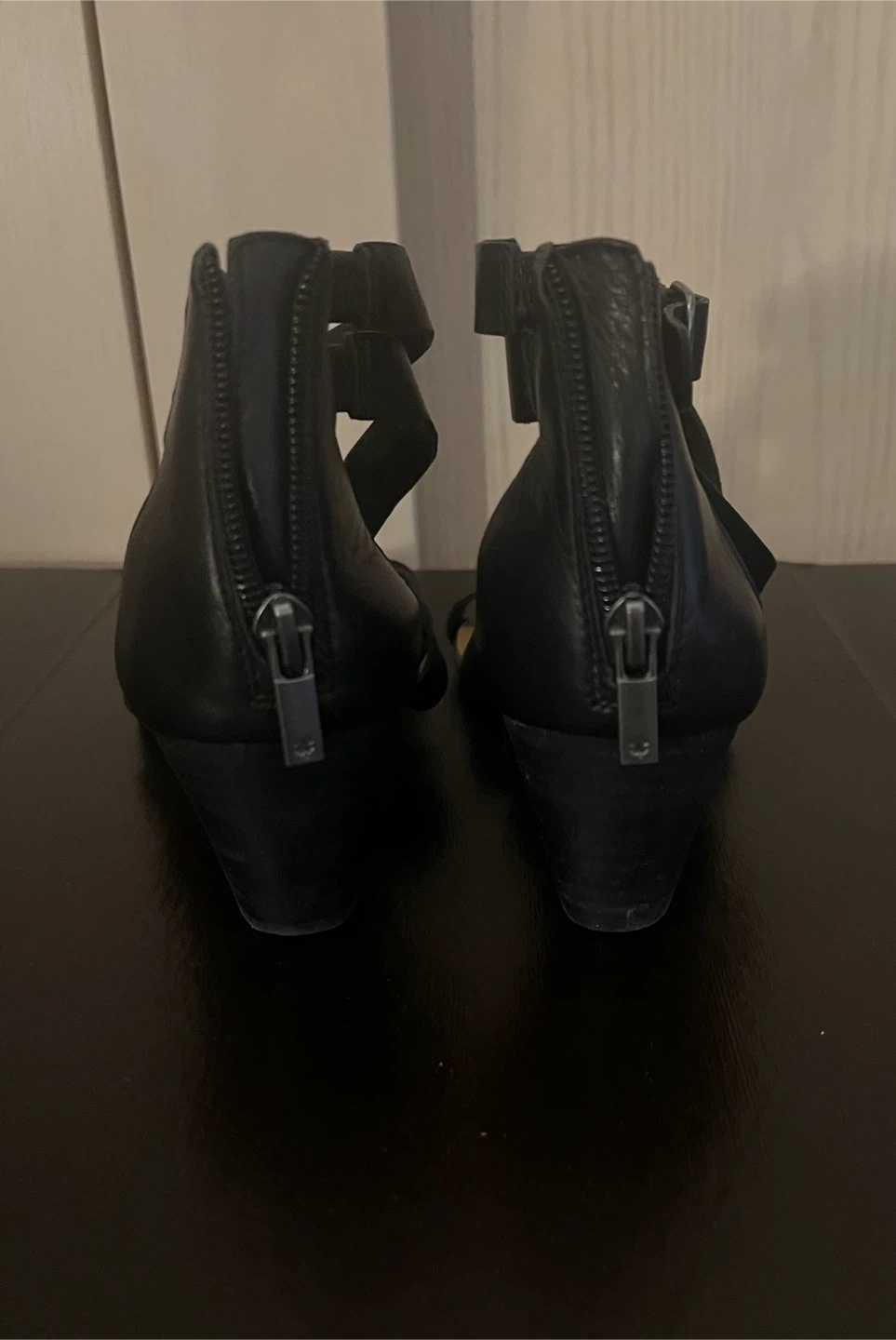 Black Wedge Sandals - photo 4
