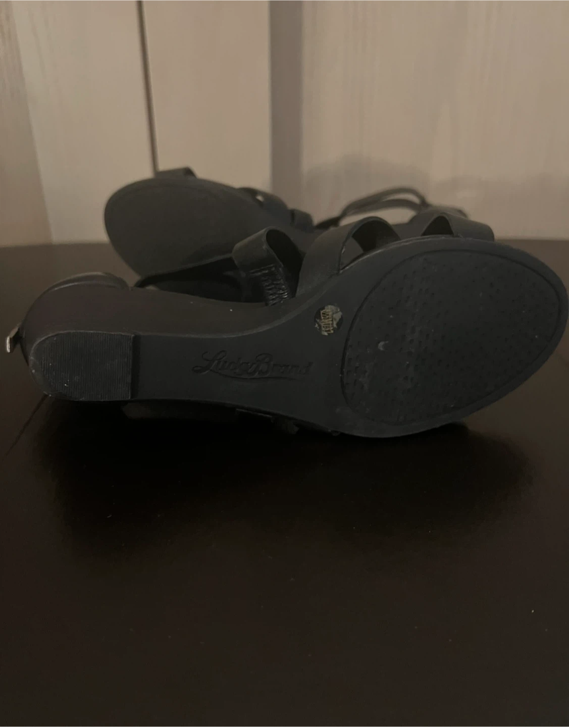 Black Wedge Sandals - photo 5