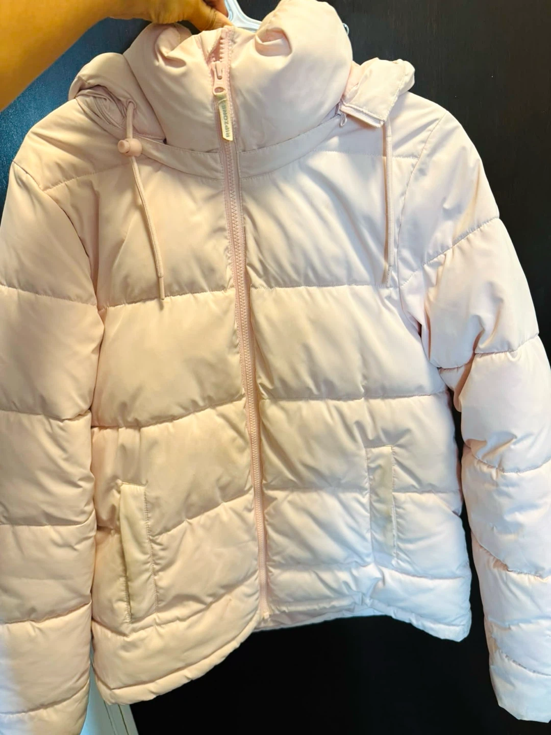 Pink Puffer Jacket with Hood