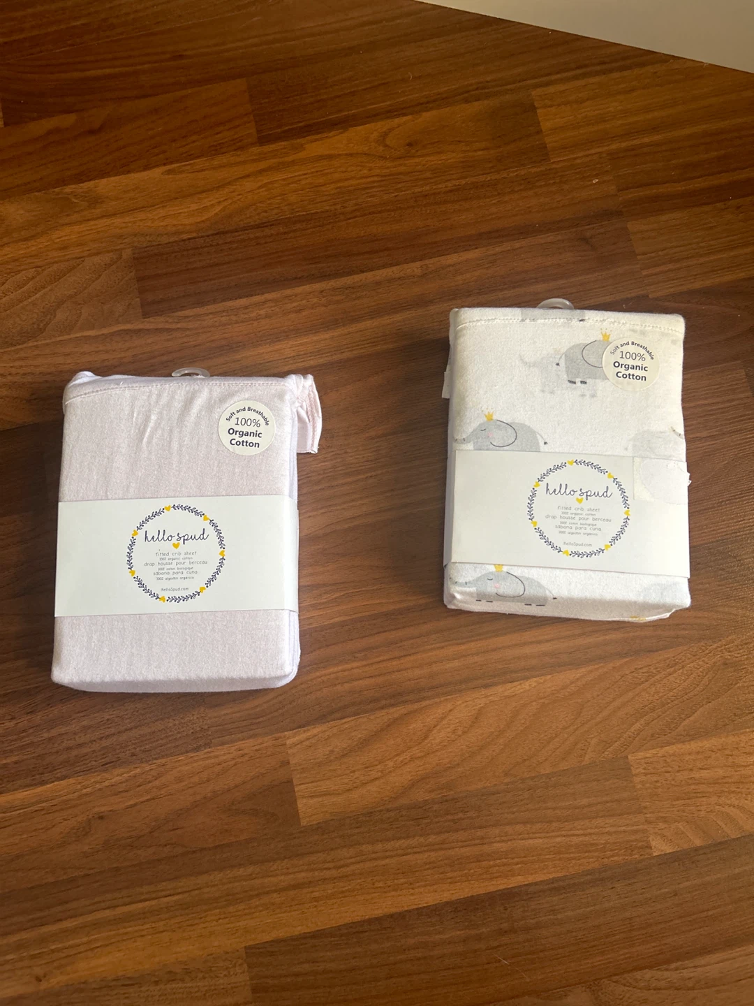 Hello Spud Fitted Crib Sheets - 100% Organic Cotton