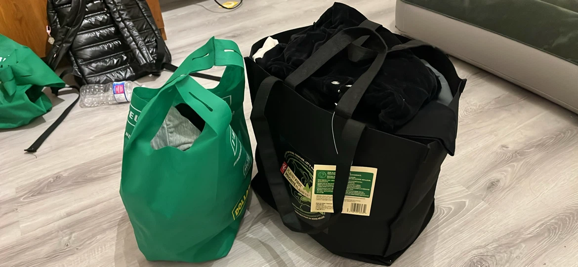 2 bags full of clothes