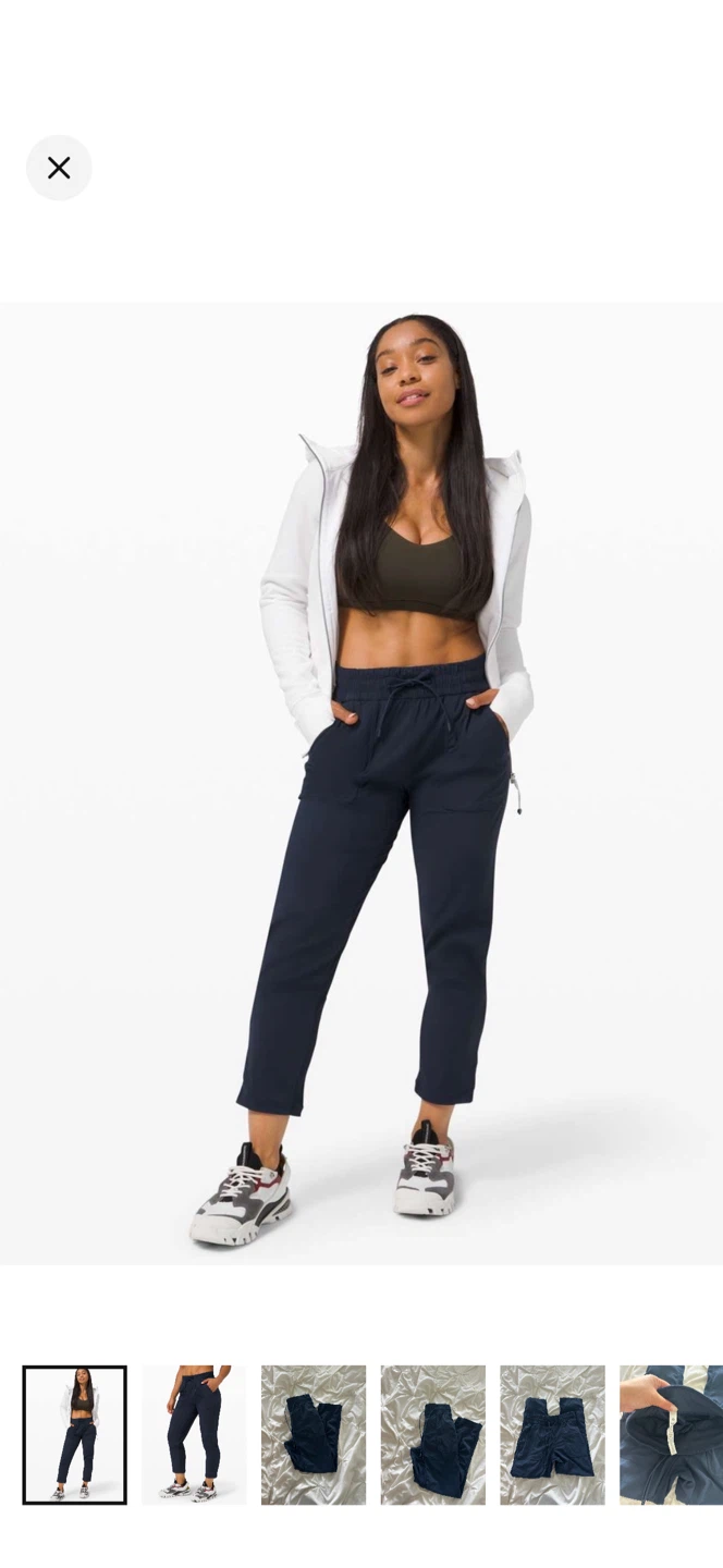 Lululemon Navy Cropped Street to Studio Pant