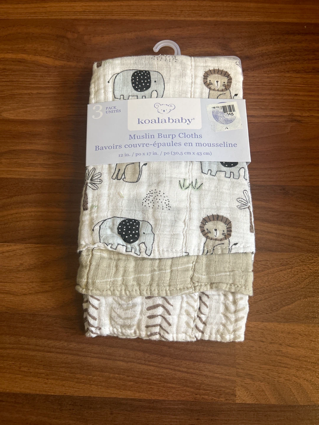 Koala Baby Muslin Burp Cloths - 3 Pack