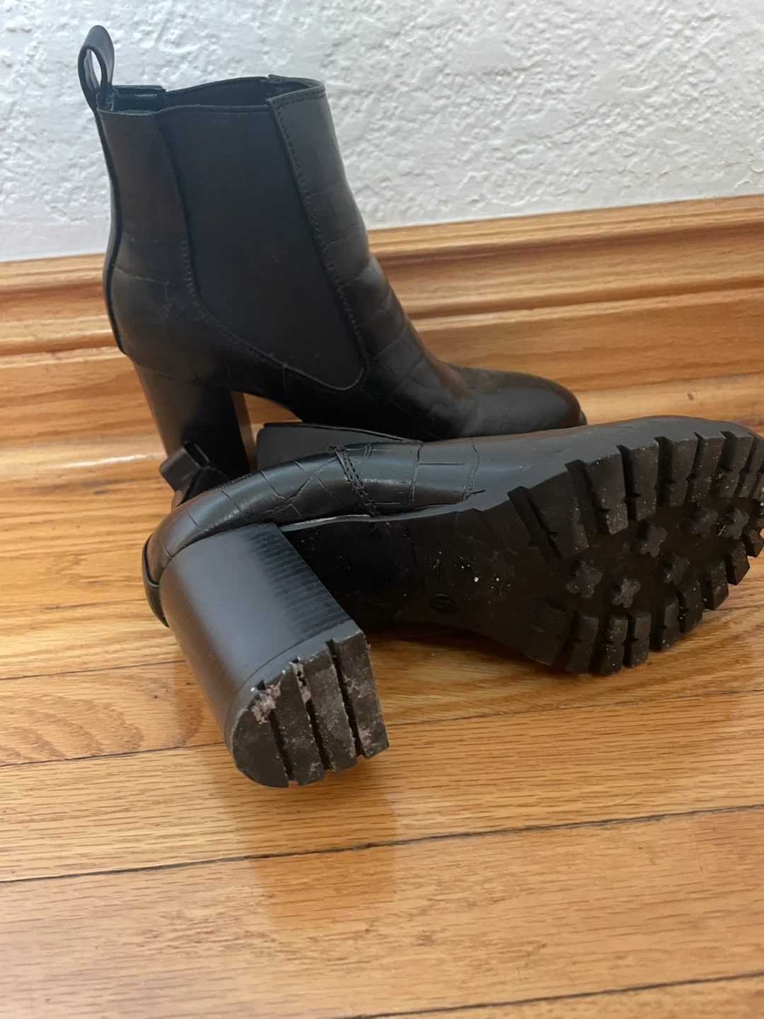 Black Faux crocs Chelsea Boots - photo 3