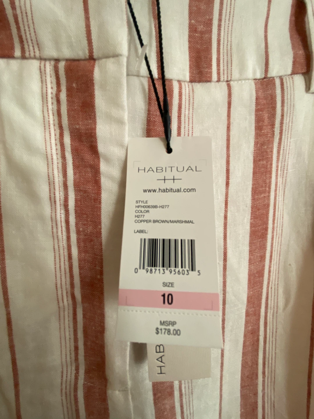 Habitual Striped Cropped Pants Size 10 - photo 2
