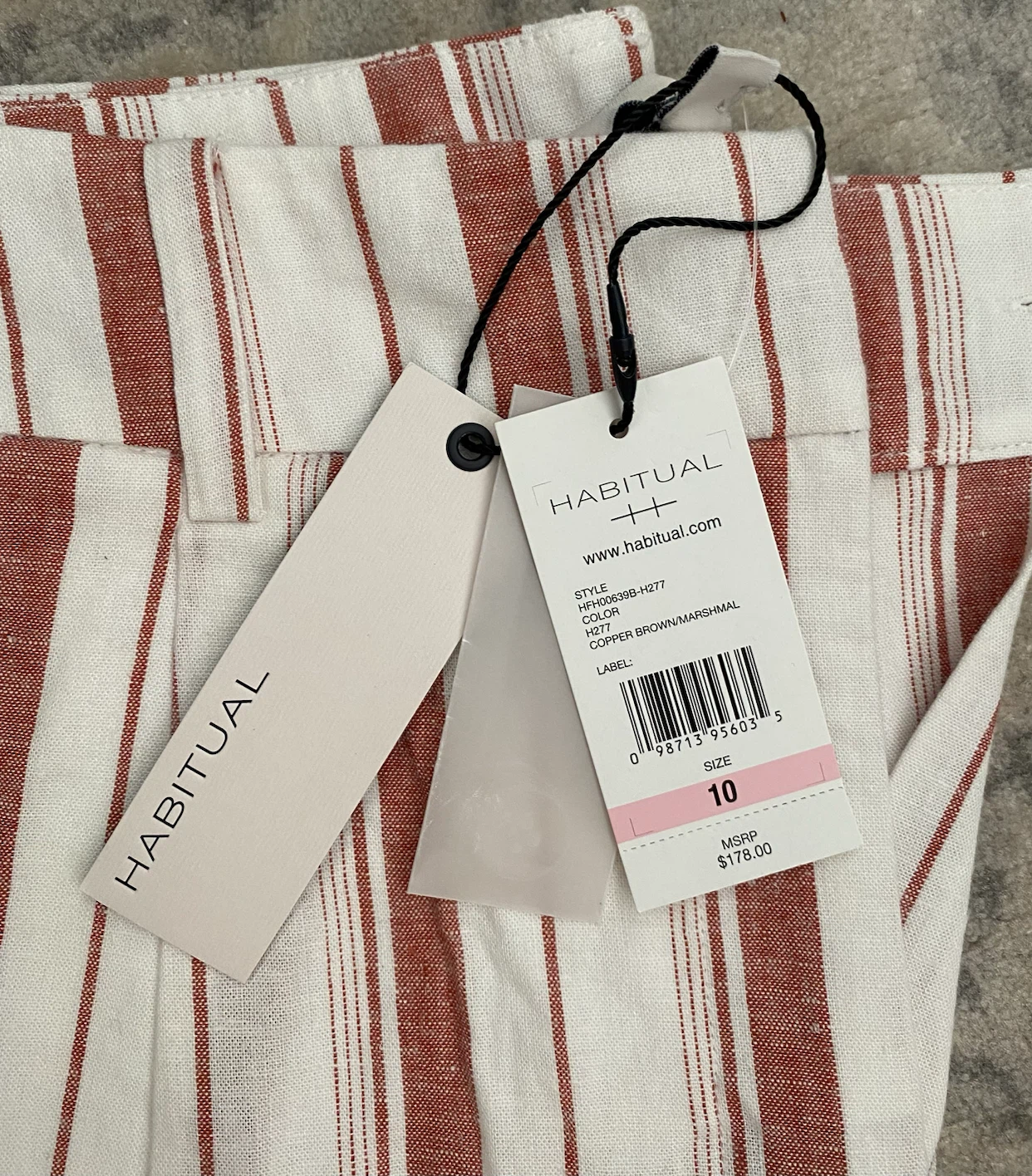 Habitual Striped Cropped Pants Size 10 - photo 4