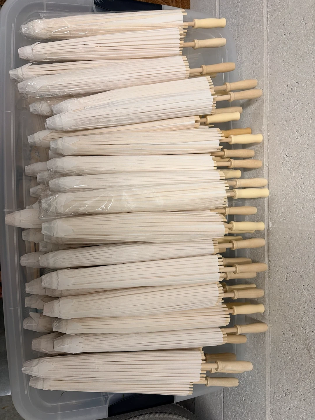 White Paper Parasols
