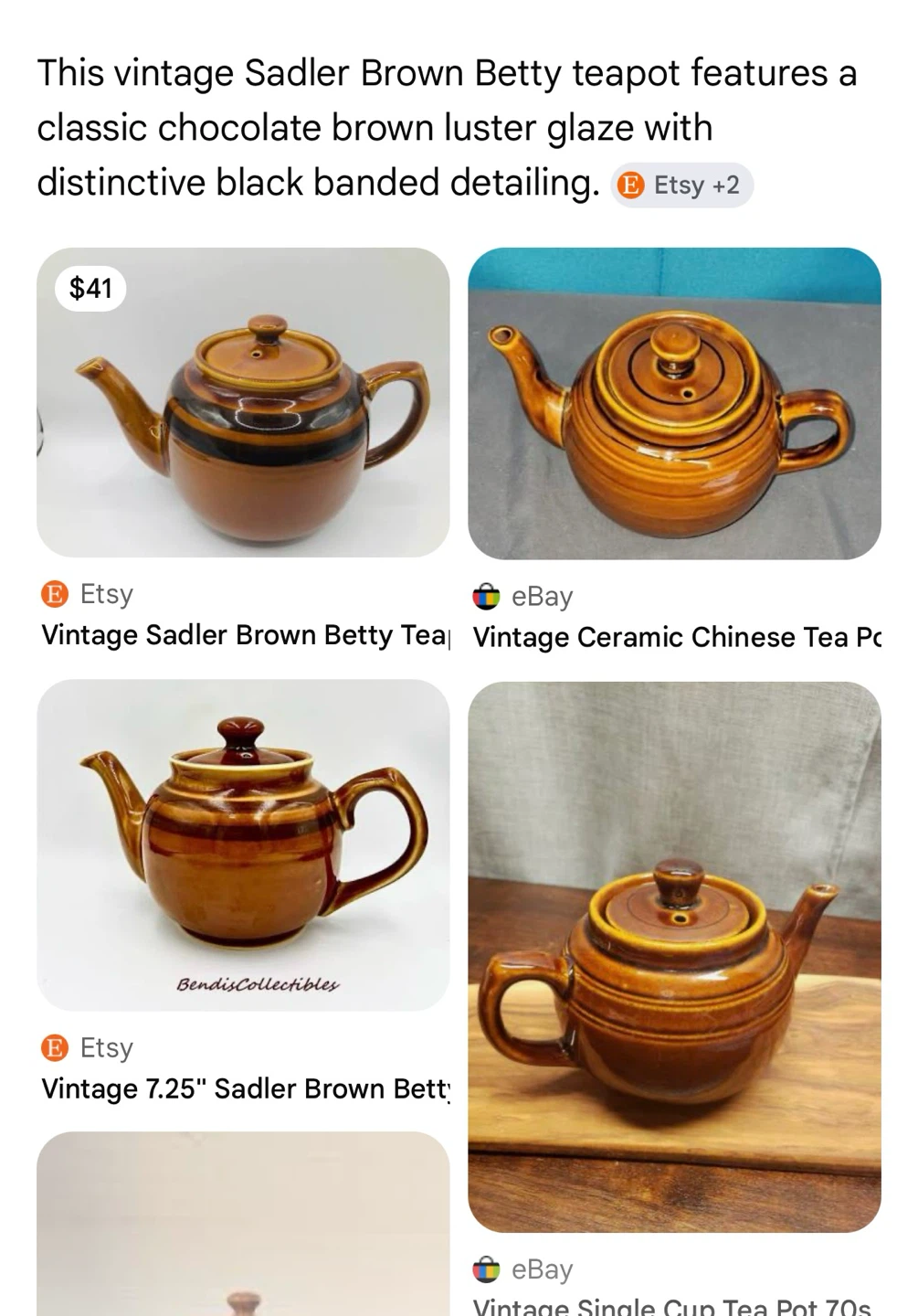 Vintage Sadler Brown Betty Teapot - photo 5