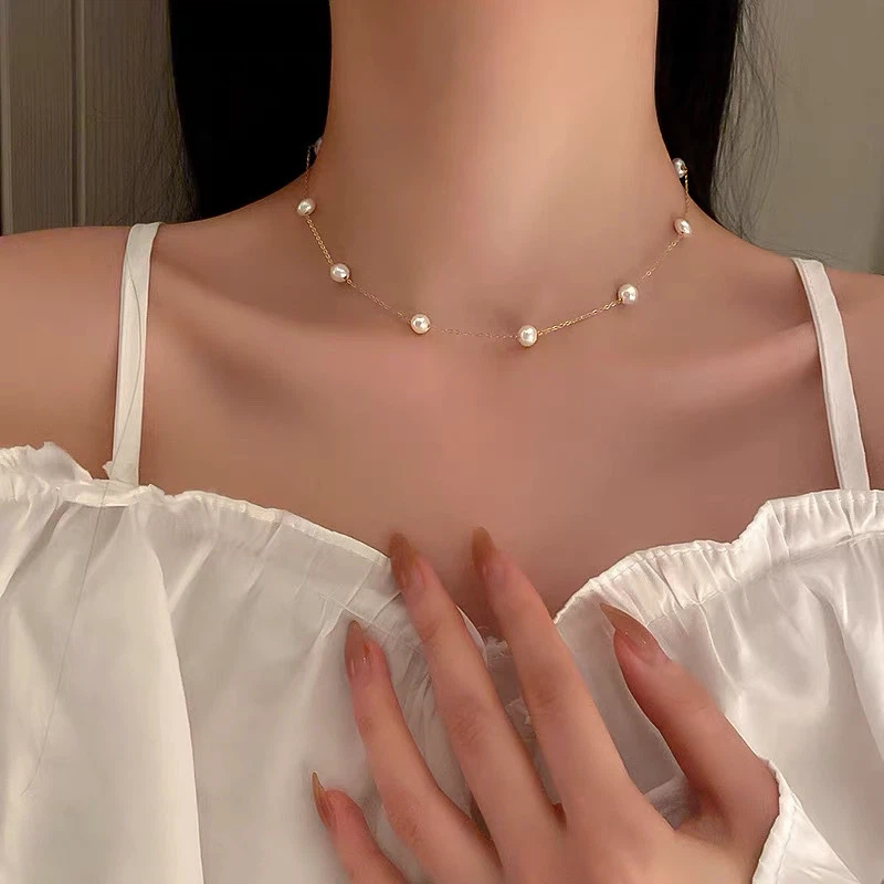 Gold-tone Pearl Necklace
