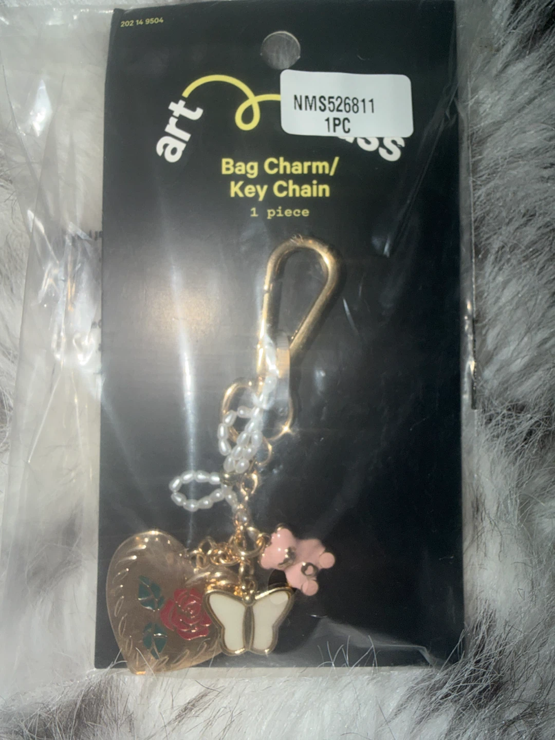 Art Class Bag Charm/Key Chain Butterfly Heart Bear