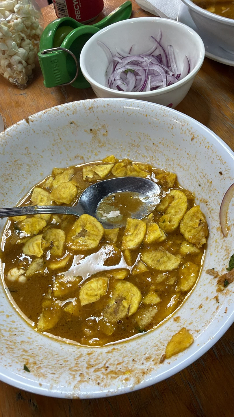 Savory Stew with Sliced Bananas