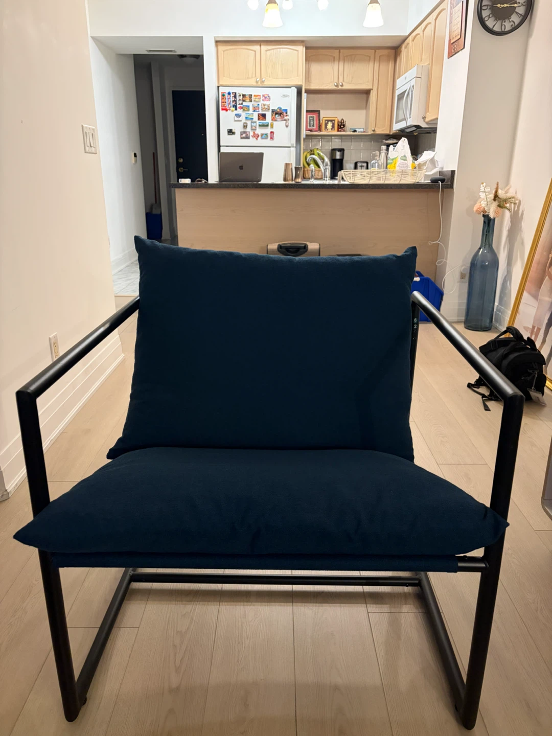 Dark Blue Accent Chair - photo 2