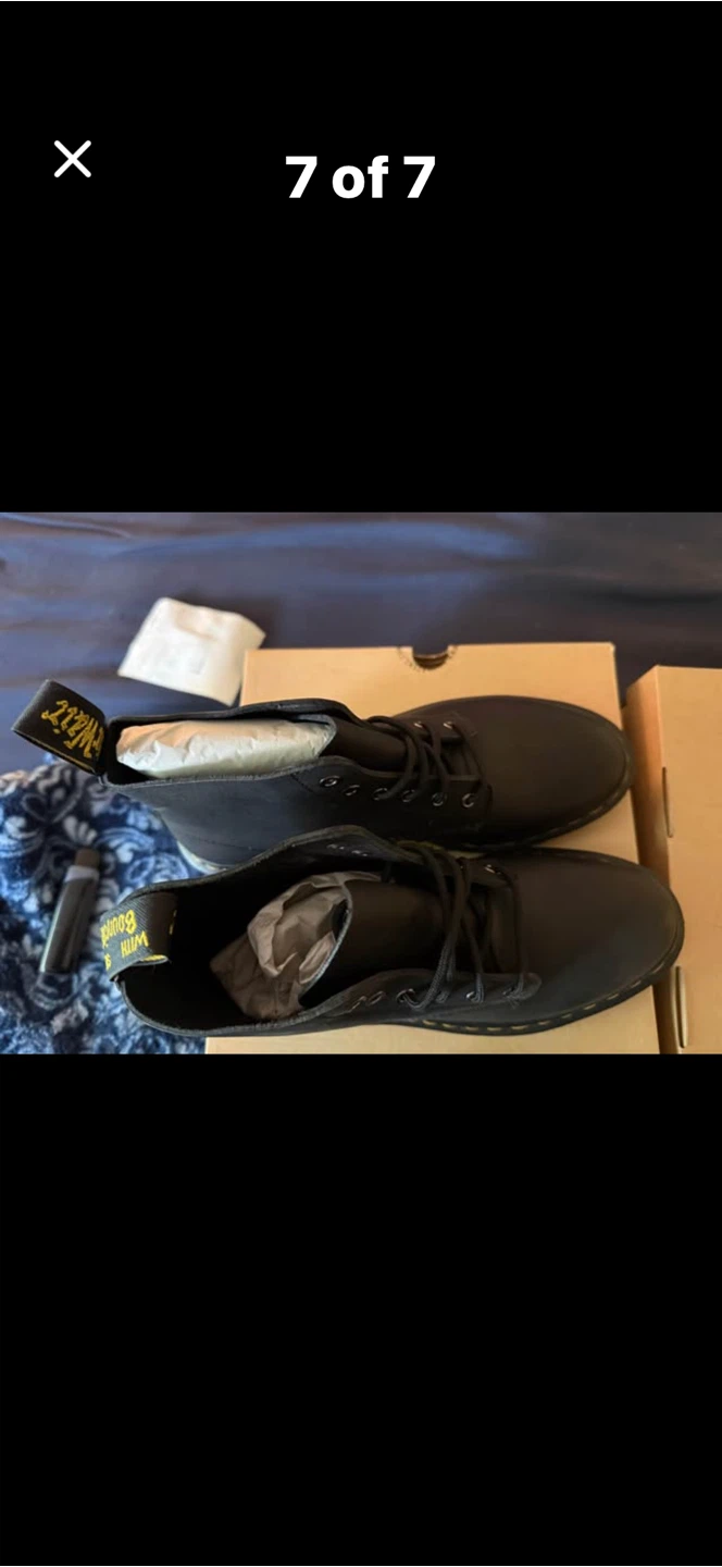Dr. Martens Black Leather Boots Size 10