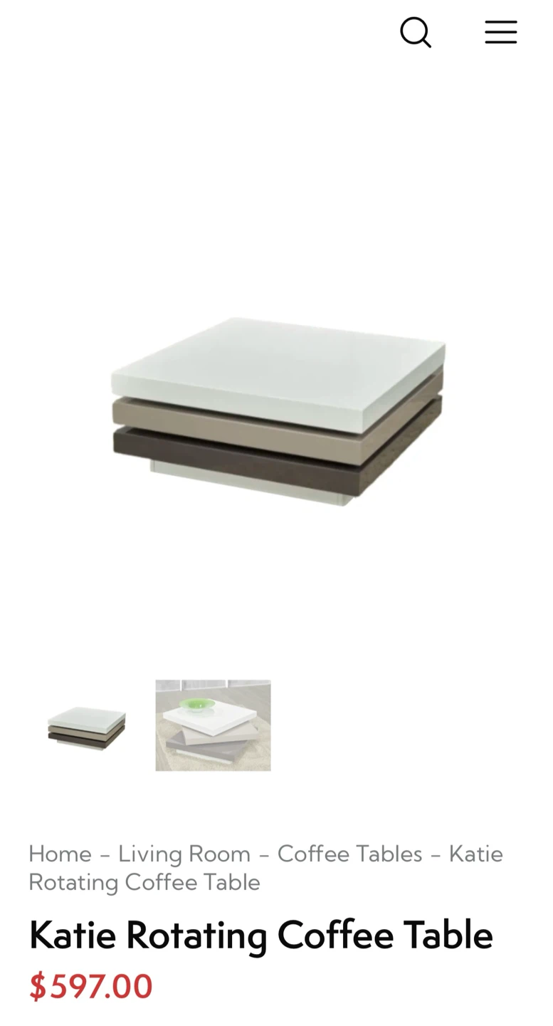 Katie Rotating Coffee Table