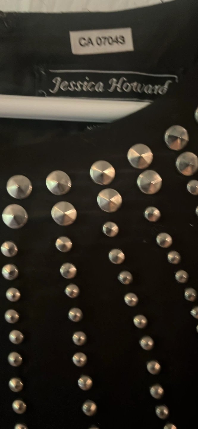 Jessica Howard Black Studded Cap Sleeve Dress - photo 3