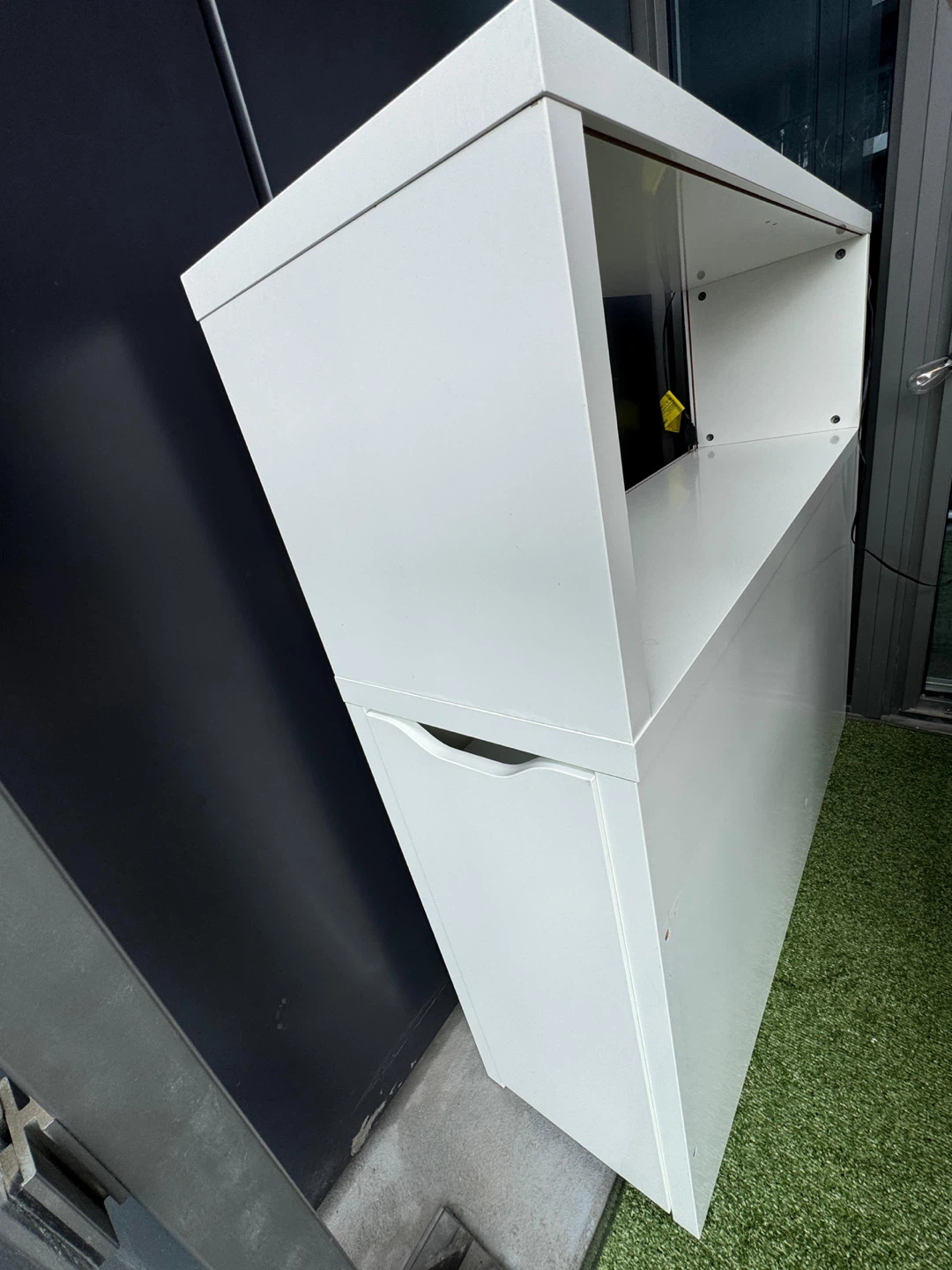 White headboard Storage Cabinet with Drawer - photo 3