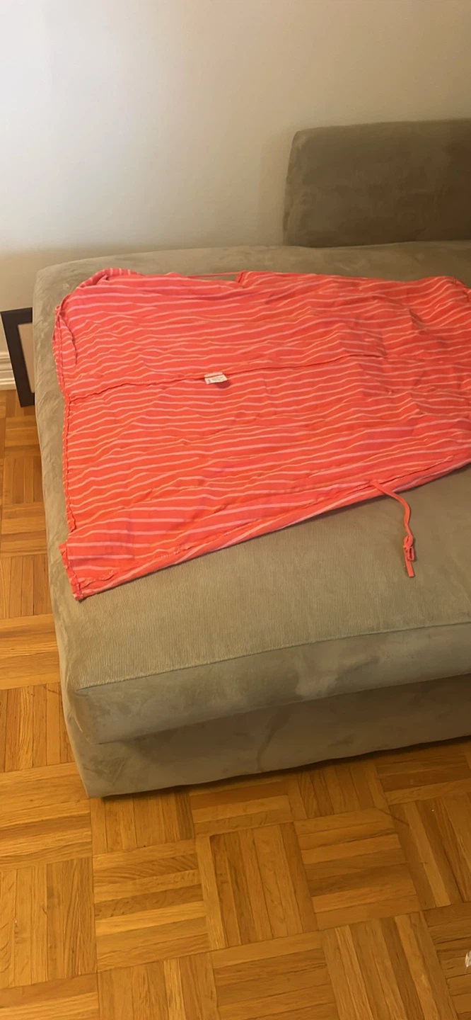 Coral striped maxi dress