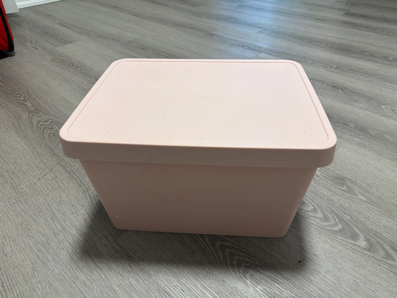 Pink Storage Bin with Lid